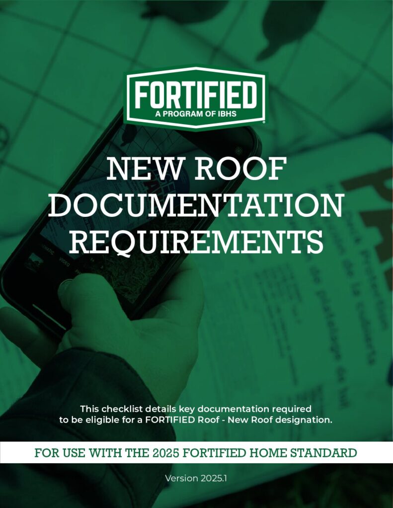 Documentation Checklist – Roof Only