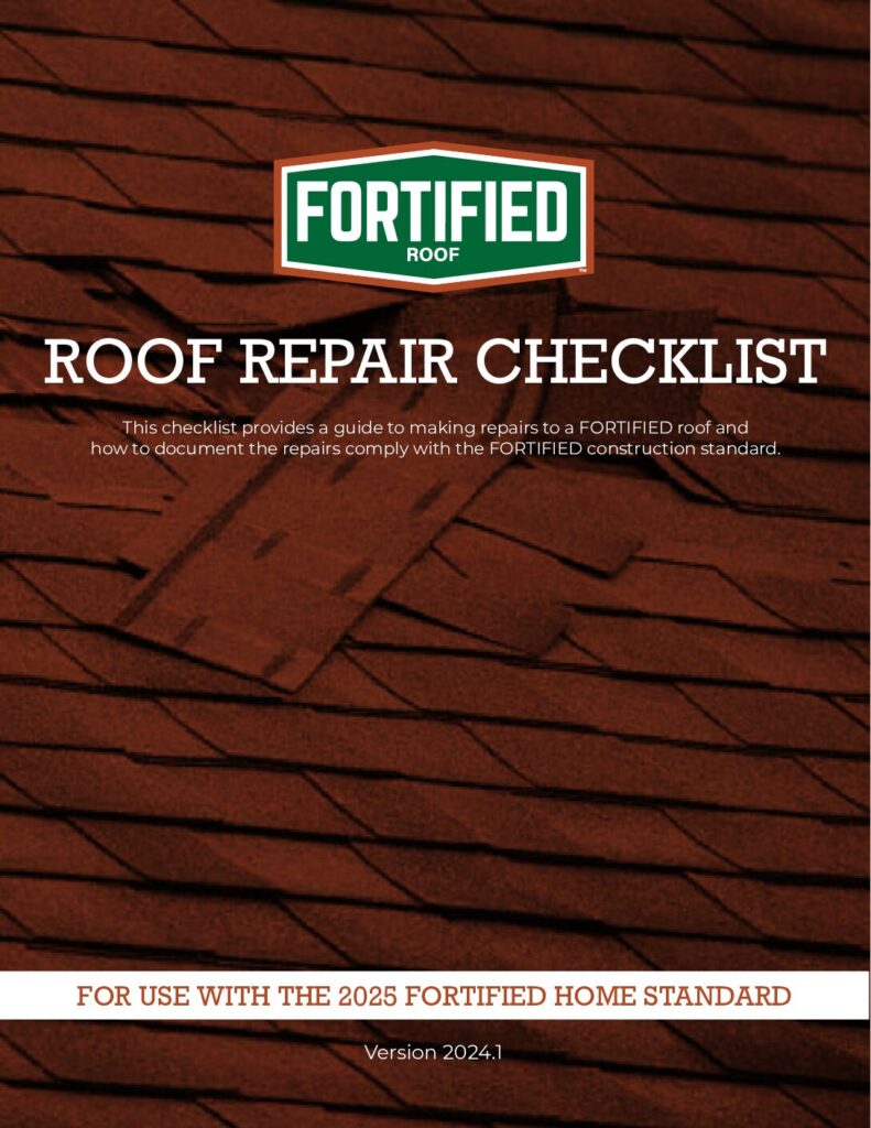 FORTIFIED Roof Repair Checklist