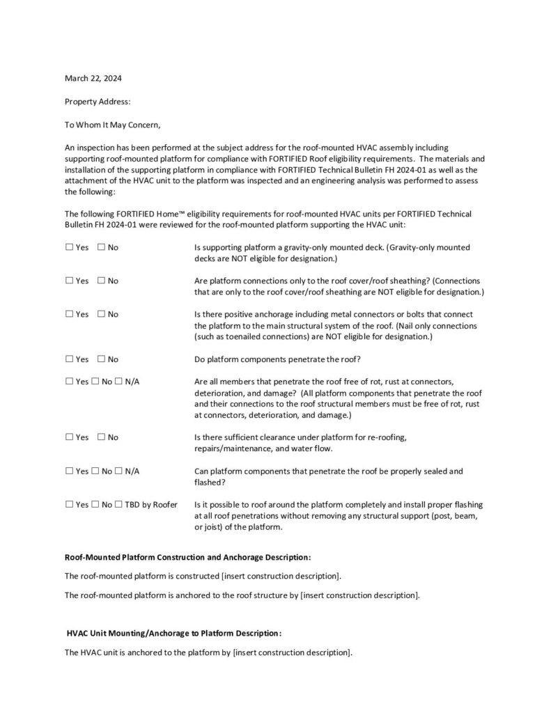 Roof Mounted AC Inspection Template
