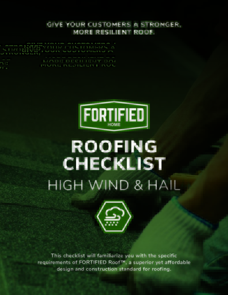 Re-Roofing Checklist – High Wind & Hail